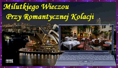 Milutkiego wieczoru przy romantycznej kolacji